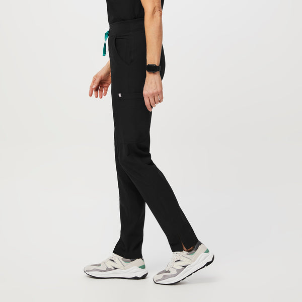 women's Black FREEx™ Lined Yola™ High Waisted - Petite Skinny Scrub Pants