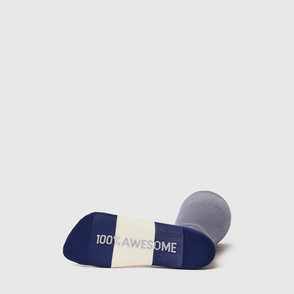 Women's Navy Double Stripe - Compression Socks