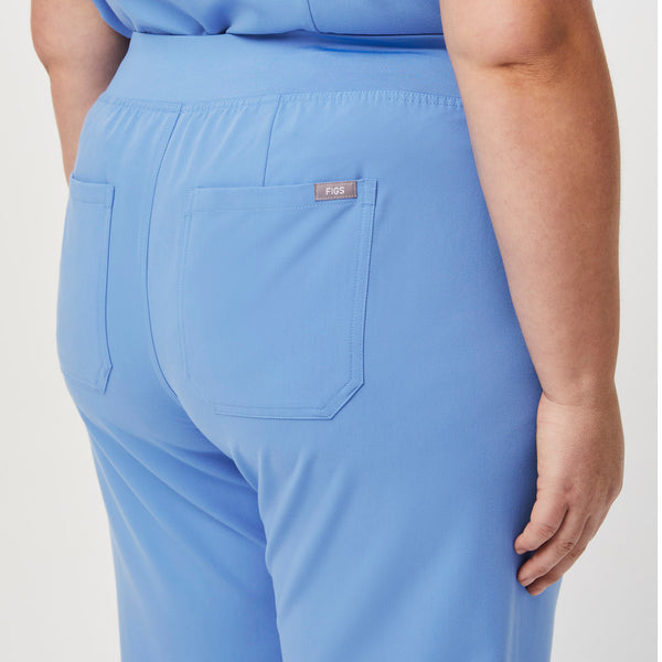 women's Ceil Blue High Waisted Livingston™ - Petite Basic Scrub Pants (3XL - 6XL)