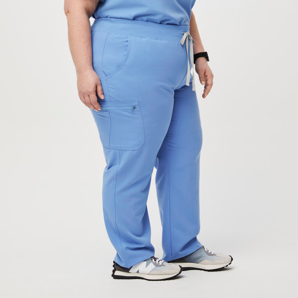 women's Ceil Blue High Waisted Yola™ - Skinny Scrub Pants (3XL - 6XL)