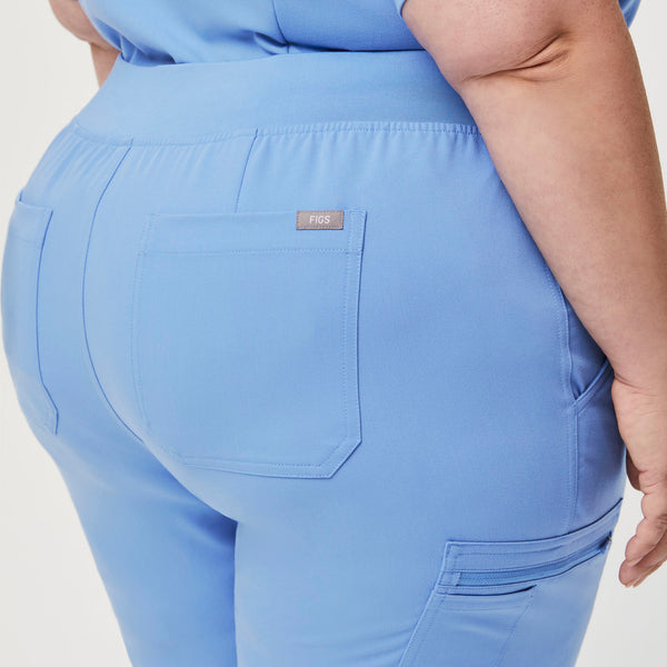 women's Ceil Blue High Waisted Yola™ - Skinny Scrub Pants (3XL - 6XL)