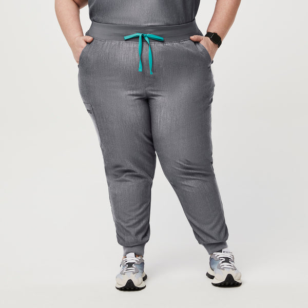 women's Graphite High Waisted Zamora™ - Petite Jogger Scrub Pants (3XL - 6XL)