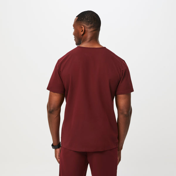 Men's Burgundy Leon™ - Three-Pocket Scrub Top