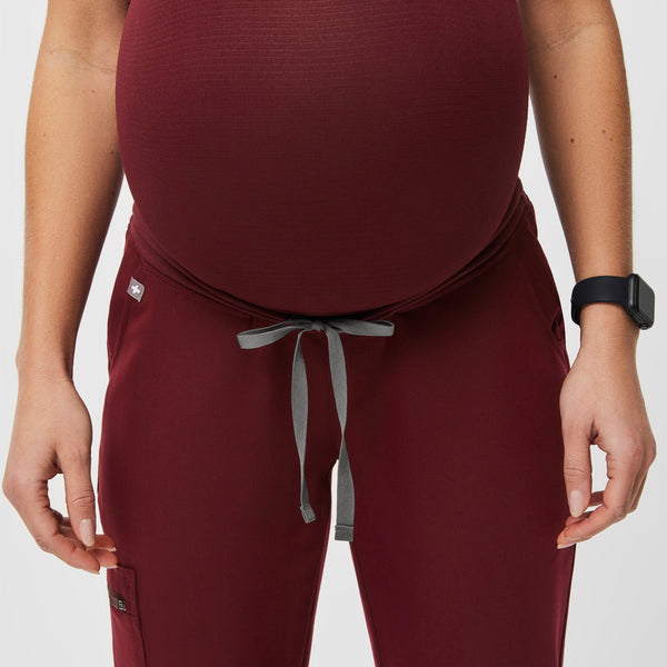 Women's Burgundy Zamora™ Maternity - Jogger Scrub Pants
