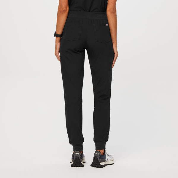 women's Black FREEx™ Lined Zamora™ - Petite Jogger Scrub Pants