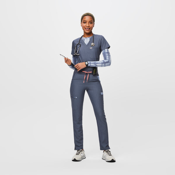 women's Heather Denim High Waisted Yola™ - Petite Skinny Scrub Pants