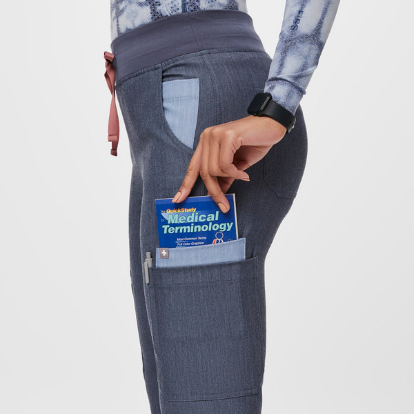 women's Heather Denim High Waisted Yola™ - Petite Skinny Scrub Pants