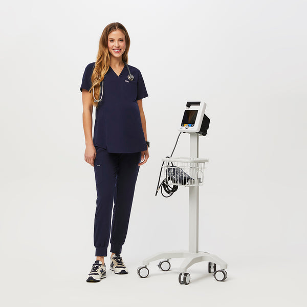 women's Navy Zamora™ Maternity - Tall Jogger Scrub Pants