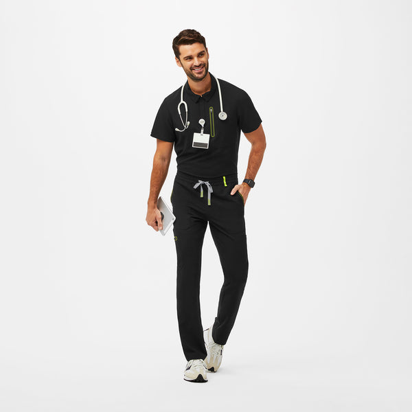 men's Black Performance Apac - Short Contrast Scrub Pants
