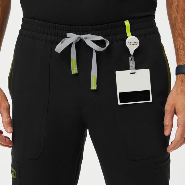 men's Black Performance Apac - Short Contrast Scrub Pants