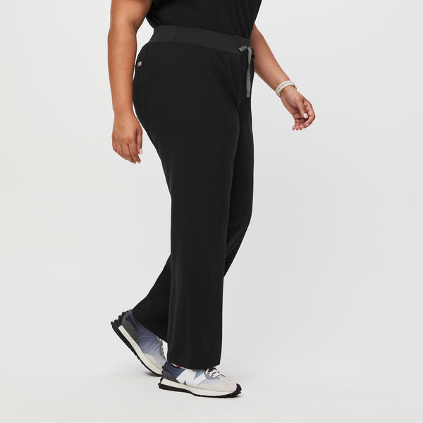 women's Black High Waisted Livingston™ - Petite Basic Scrub Pants (3XL - 6XL)