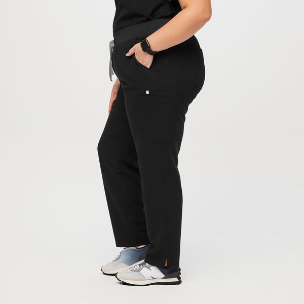 women's Black High Waisted Yola™ - Skinny Scrub Pants (3XL - 6XL)