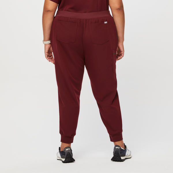 women's Burgundy Zamora™- Petite Jogger Scrub Pants (3XL - 6XL)