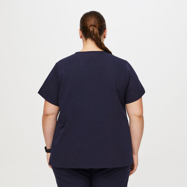 women's Navy Casma™- Three-Pocket Scrub Top (3XL - 6XL)