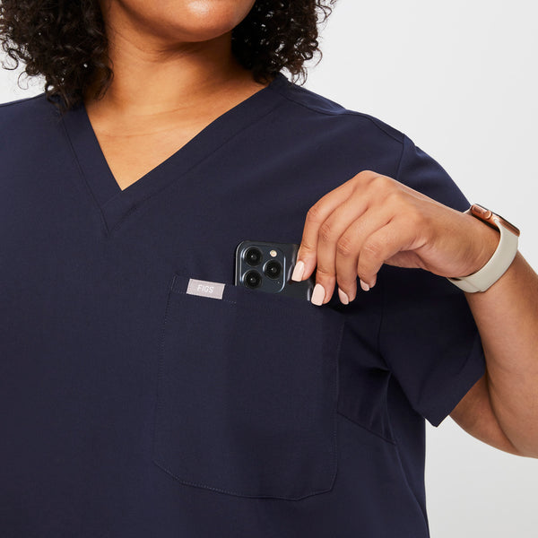 women's Navy Catarina™- One-Pocket Scrub Top (3XL - 6XL)