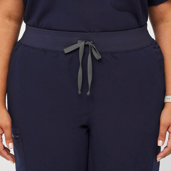 women's Navy High Waisted Yola™ - Skinny Scrub Pants (3XL - 6XL)