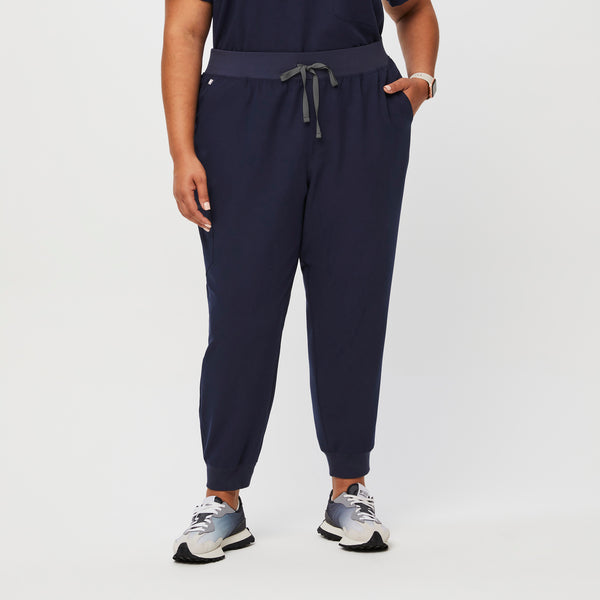 women's Navy High Waisted Zamora™ - Tall Jogger Scrub Pants (3XL - 6XL)