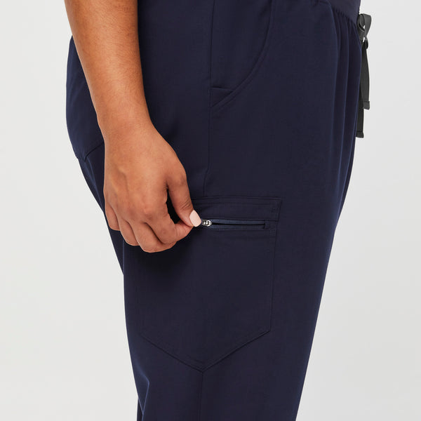 women's Navy High Waisted Zamora™ - Tall Jogger Scrub Pants (3XL - 6XL)