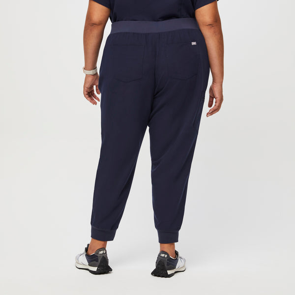 women's Navy High Waisted Zamora™ - Tall Jogger Scrub Pants (3XL - 6XL)