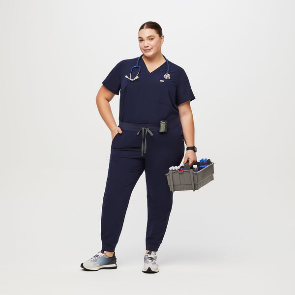 women's Navy Zamora™- Petite Jogger Scrub Pants (3XL - 6XL)