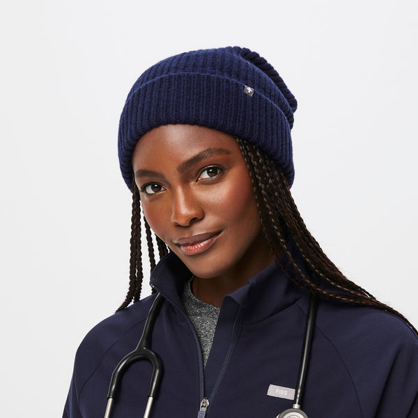 Navy Oversized Beanie