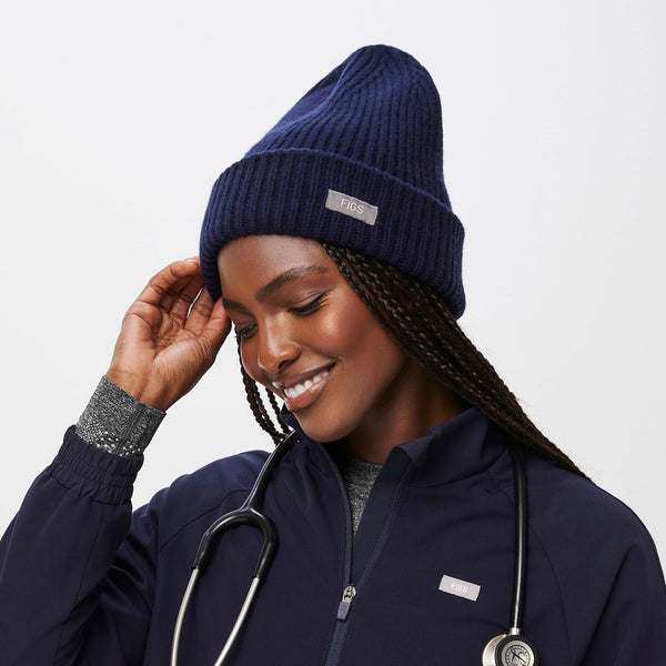 Navy Oversized Beanie