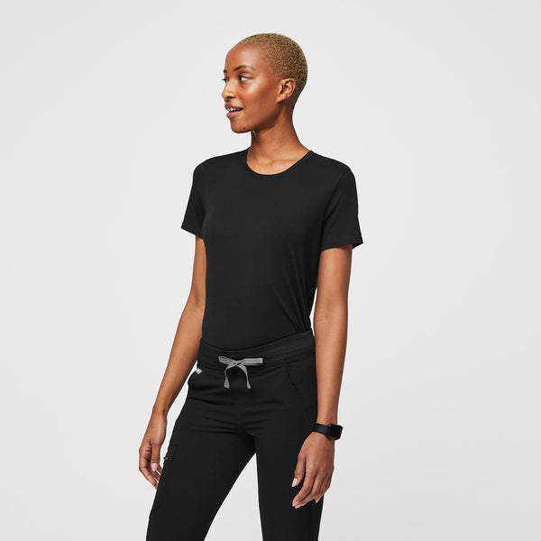 Women's Black Supersoft - Shortsleeve Underscrub