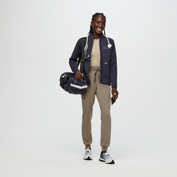 women's Heather Navy On-Shift™ - Sweater Knit Jacket