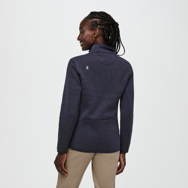 women's Heather Navy On-Shift™ - Sweater Knit Jacket