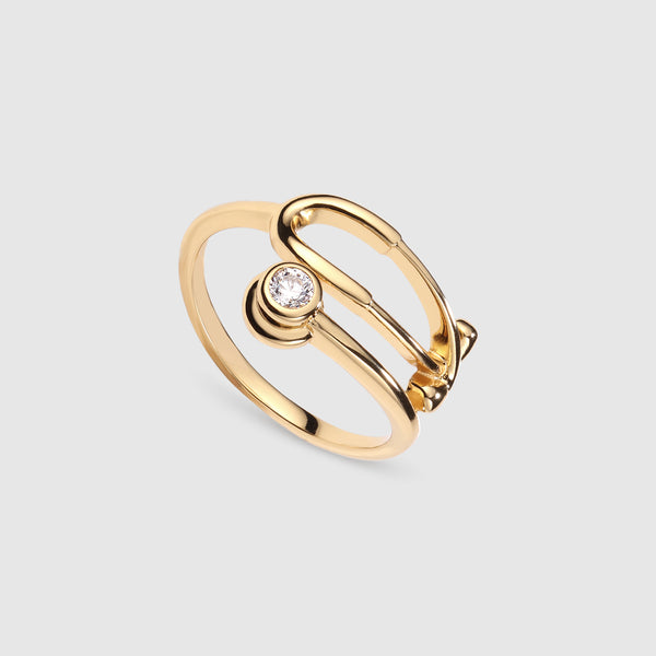 Gold Stethoscope Ring