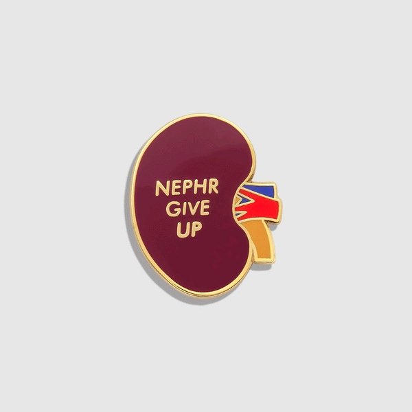 Nephr Give Up Enamel Pin