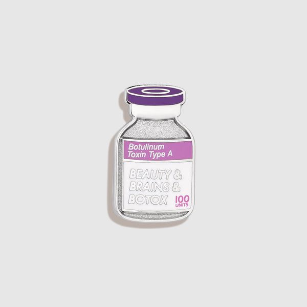 Beauty & Brains & Botox Enamel Pin