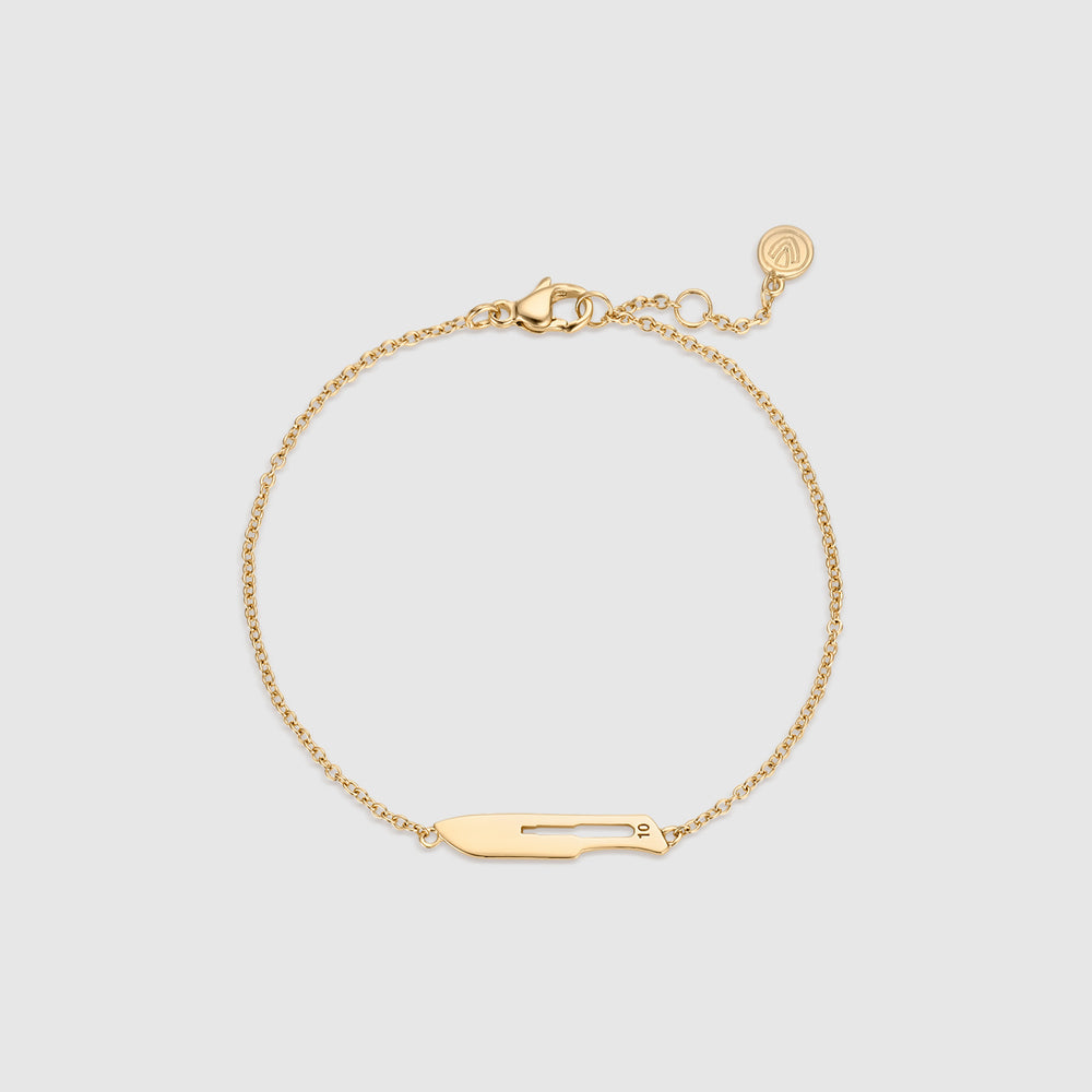 Gold 10 Blade Bracelet