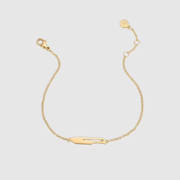 Gold 10 Blade Bracelet