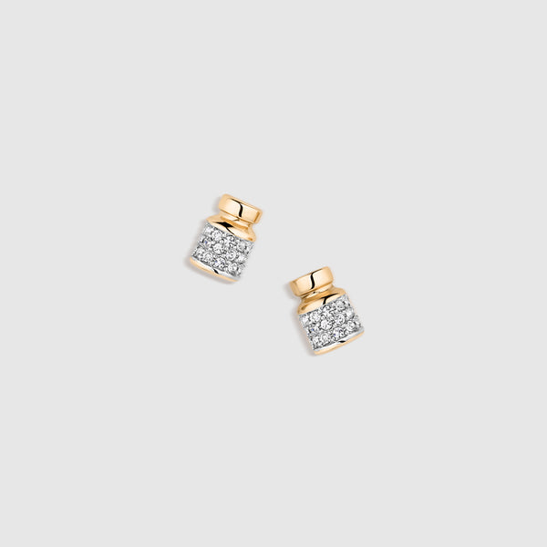 Gold Glow Getter Pavé Stud Earrings