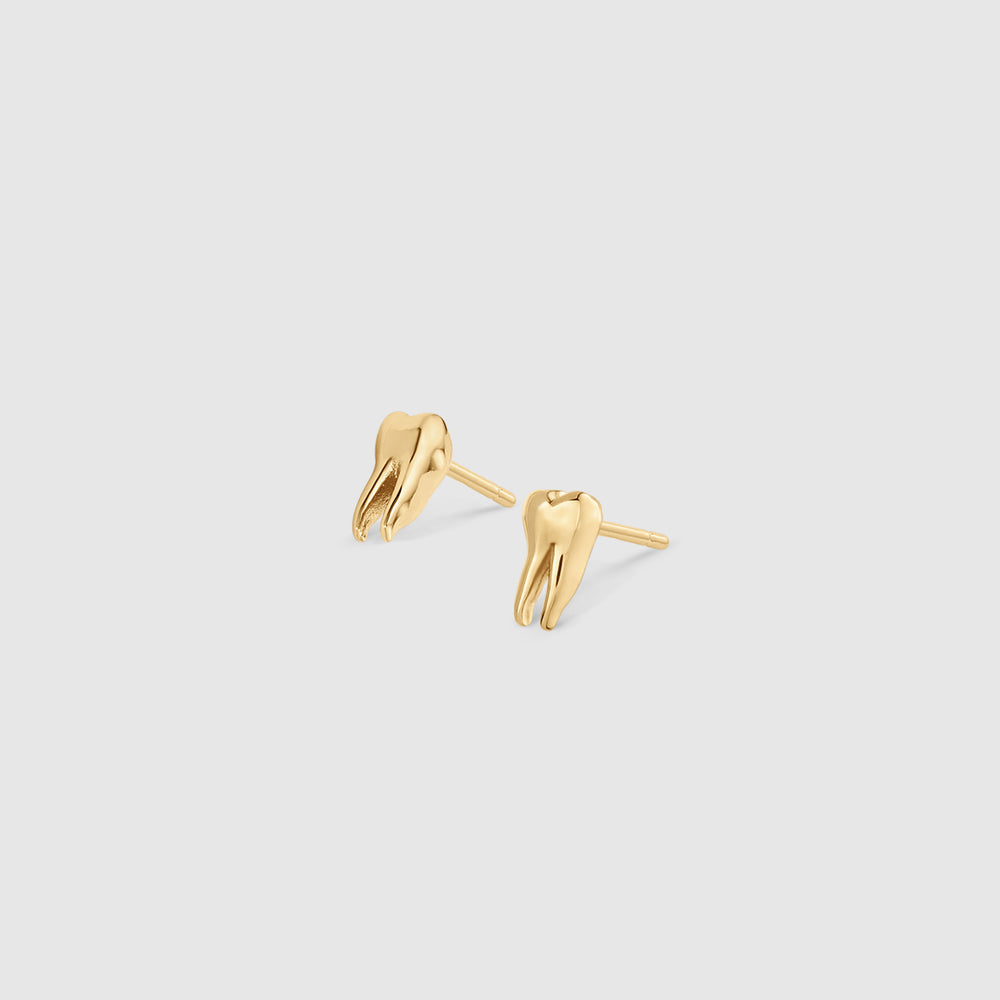 Gold Tooth Stud Earrings