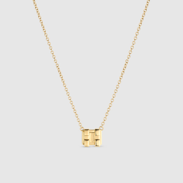 Gold Orthodontic Big Bracket Necklace