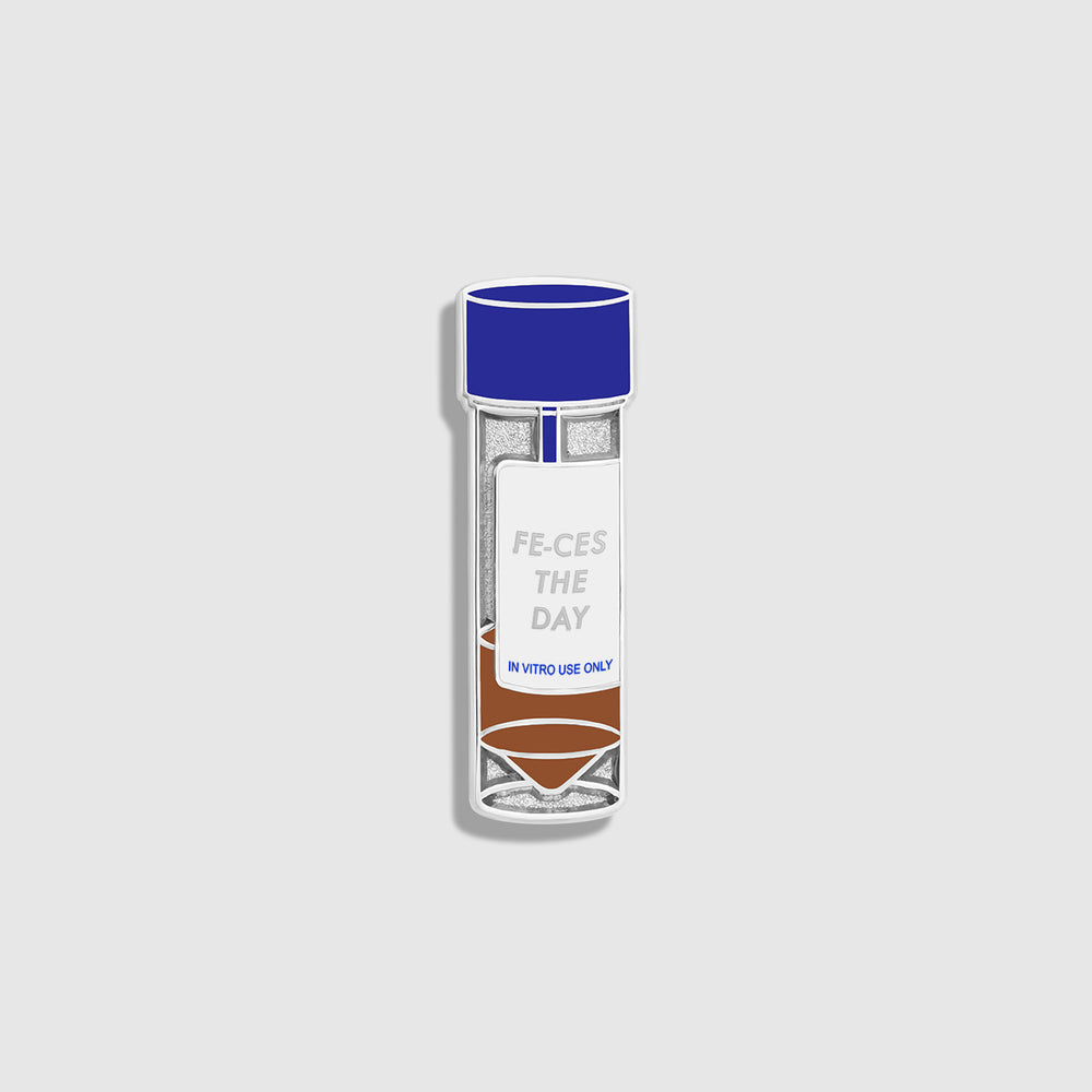 Feces The Day Enamel Pin