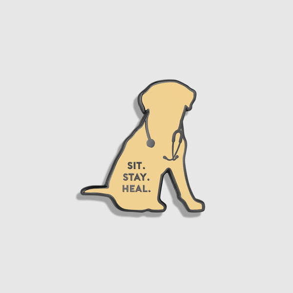 Sit. Stay. Heal. Enamel Pin