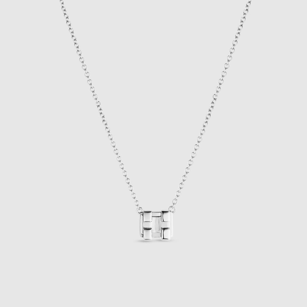 Silver Orthodontic Big Bracket Necklace
