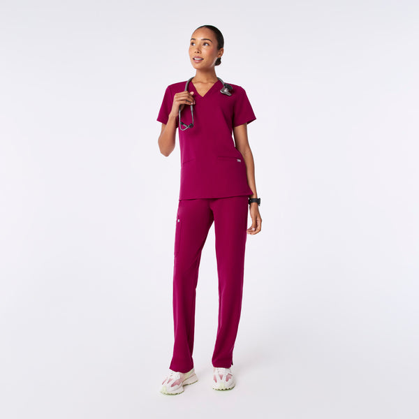 Women's Dark Magenta Casma -  Scrub Top™