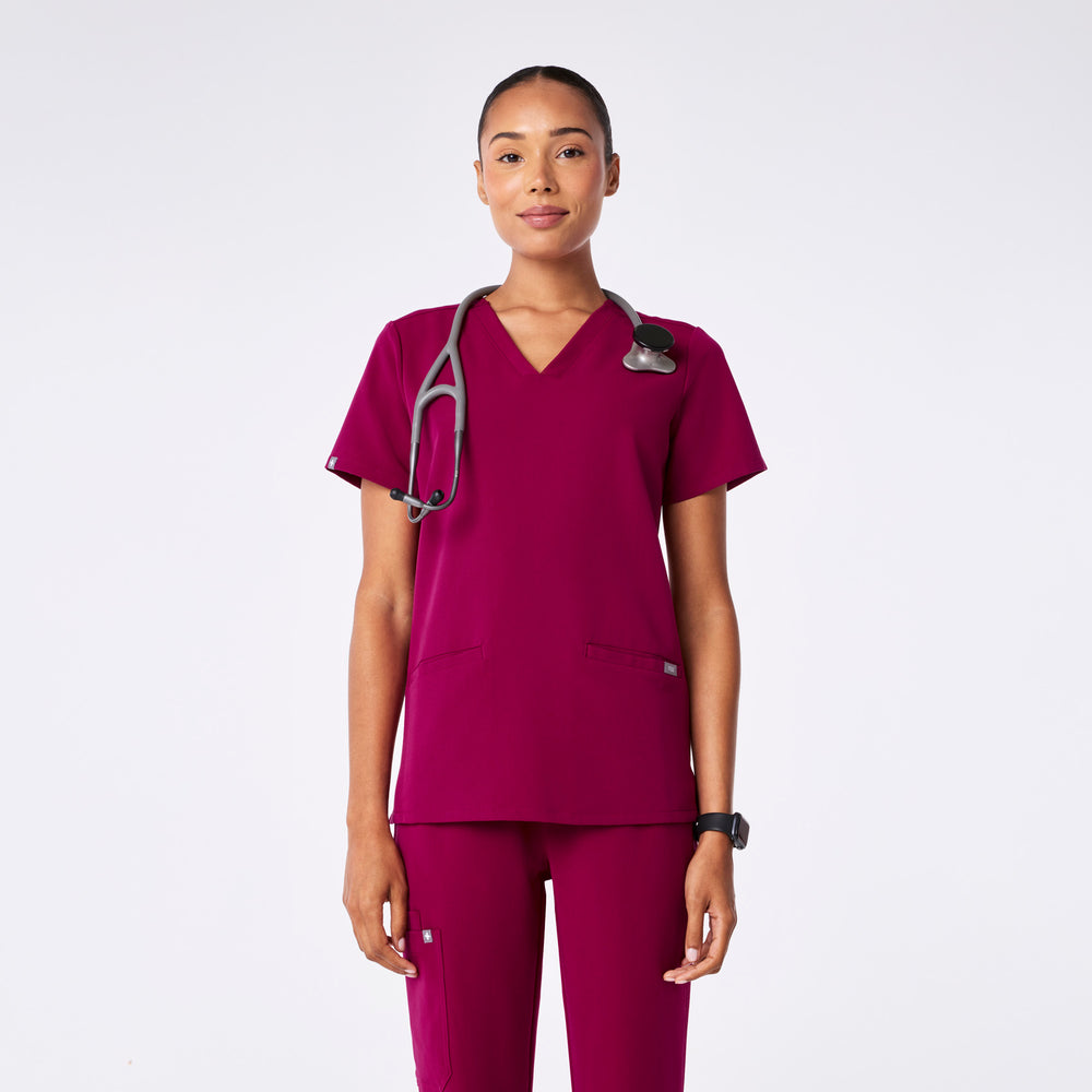 Women's Dark Magenta Casma -  Scrub Top™