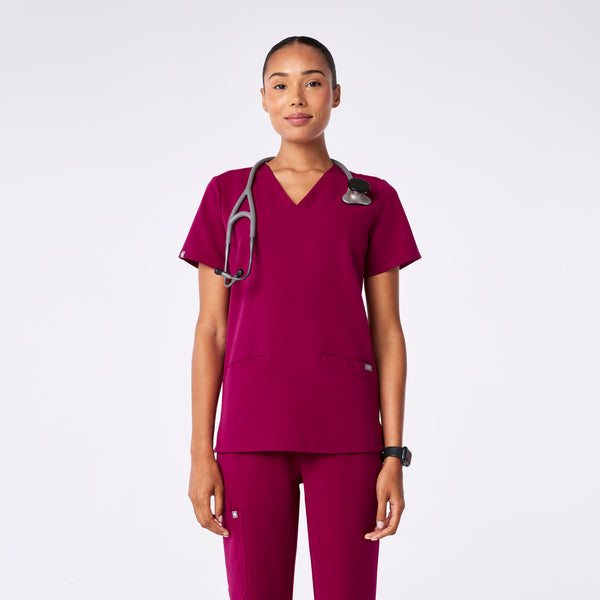 Women's Dark Magenta Casma -  Scrub Top™