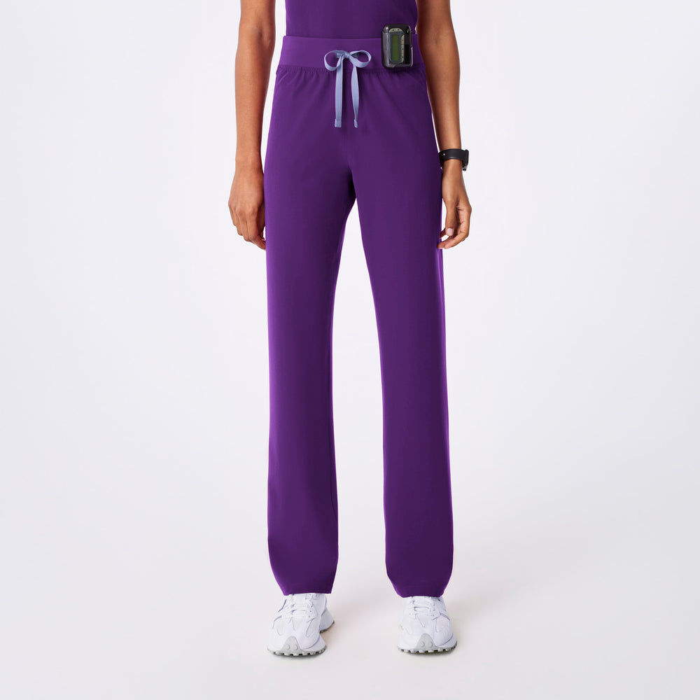 Women's Digital Grape Livingston High-Rise- Petite Straight-Leg Scrub Pant™