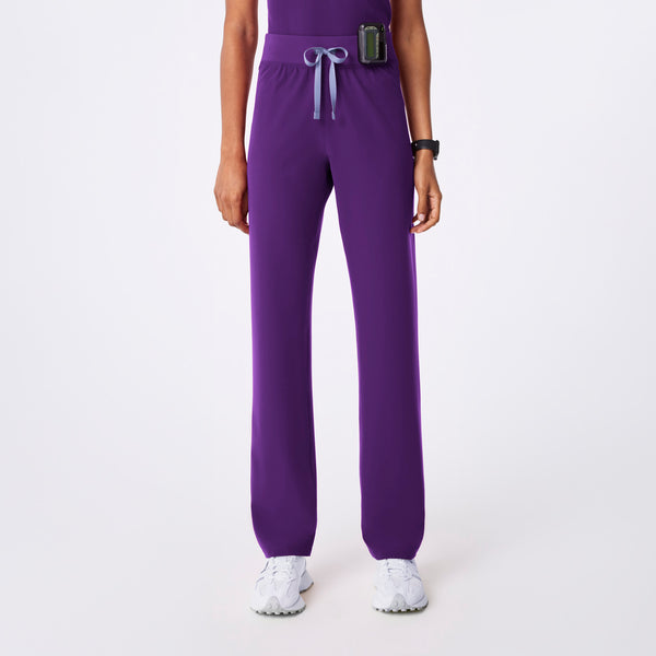 Women's Digital Grape Livingston High-Rise- Petite Straight-Leg Scrub Pant™