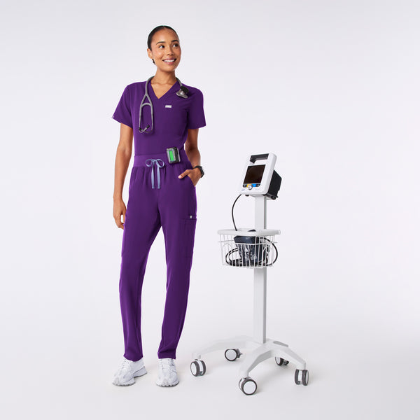 Women's Digital Grape Yola High-Rise Slim  -  Scrub Pant™