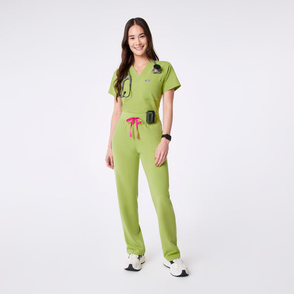 Women's Matcha Livingston High-Rise- Petite Straight-Leg Scrub Pant™