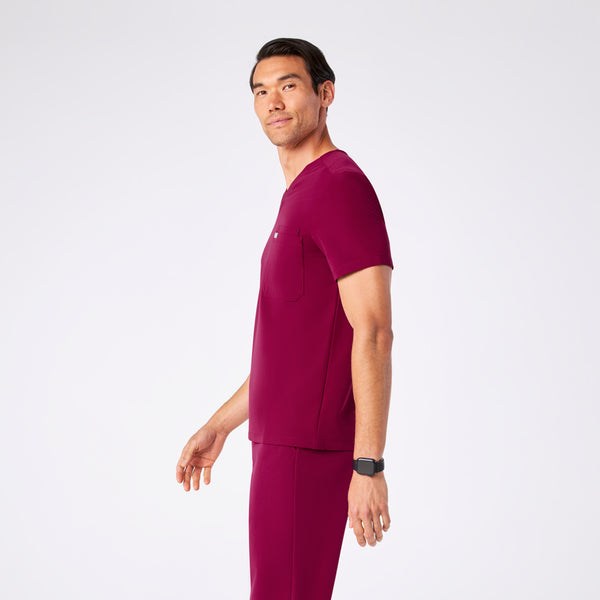 Men's Dark Magenta Leon -  Scrub Top™