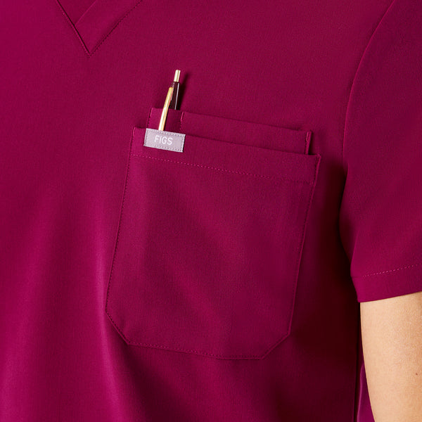 Men's Dark Magenta Leon -  Scrub Top™