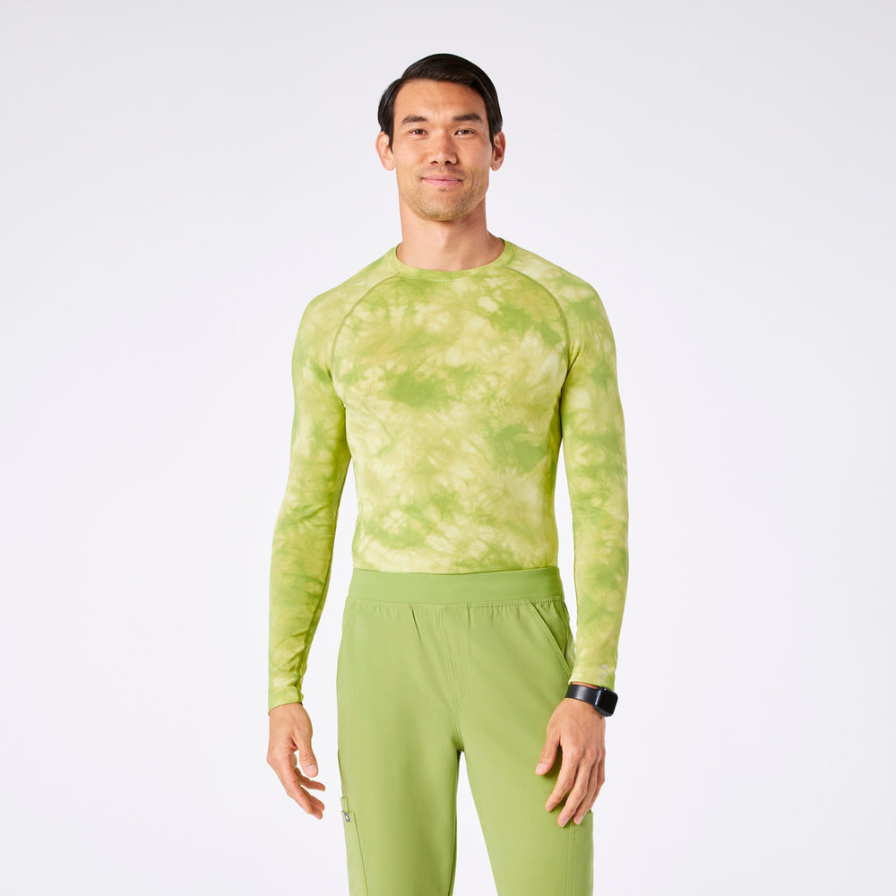 Men's Tie Dye Matcha Makato Seamless - Long-Sleeve Underscrub